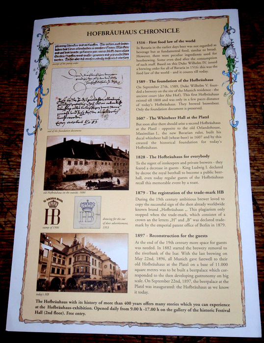 Hofbr&auml;uhaus menus.
